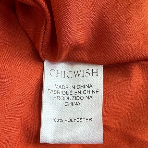 Chicwish Rust Faux Wrap Ruffle Dress - Picture 9 of 10